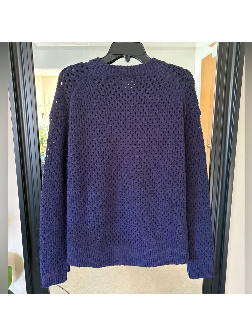 VARLEY Grady Boucle Blue Knit Sweater - Picture 6 of 8